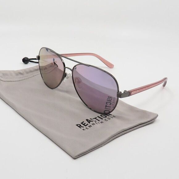 Kenneth Cole Reaction Other - Kenneth Cole Reaction New KC2793/S 08U Gunmetal/Purple Mirror Aviator Sunglasses